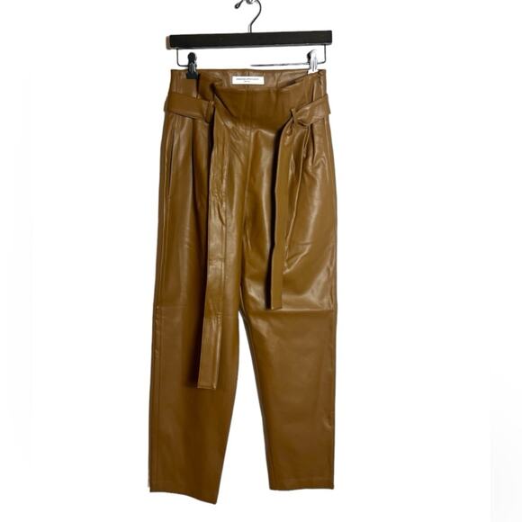 Amanda Uprichard Tessi Faux Leather Pant in Tan revolve - Picture 4 of 8